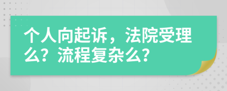 个人向起诉，法院受理么？流程复杂么？