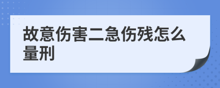 故意伤害二急伤残怎么量刑