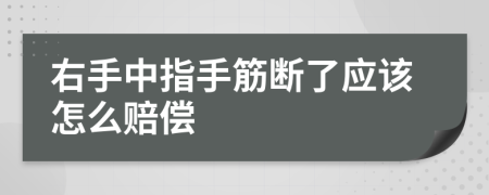 右手中指手筋断了应该怎么赔偿