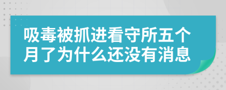 吸毒被抓进看守所五个月了为什么还没有消息