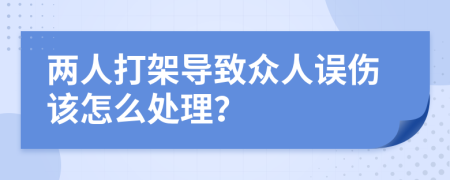 两人打架导致众人误伤该怎么处理？