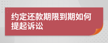 约定还款期限到期如何提起诉讼