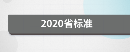 2020省标准