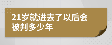 21岁就进去了以后会被判多少年