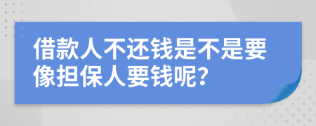 借款人不还钱是不是要像担保人要钱呢？