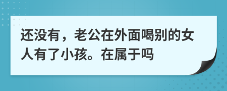 还没有，老公在外面喝别的女人有了小孩。在属于吗