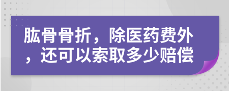 肱骨骨折，除医药费外，还可以索取多少赔偿