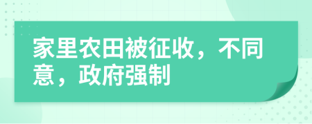 家里农田被征收，不同意，政府强制