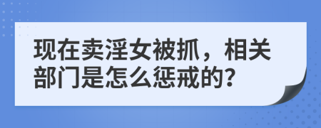 现在卖淫女被抓，相关部门是怎么惩戒的？