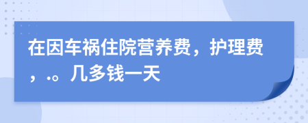 在因车祸住院营养费，护理费，.。几多钱一天