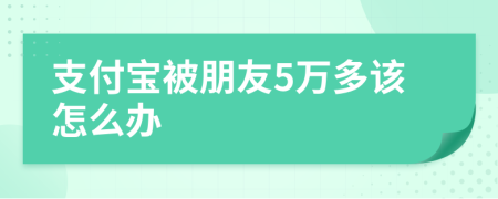 支付宝被朋友5万多该怎么办