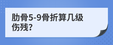 肋骨5-9骨折算几级伤残？