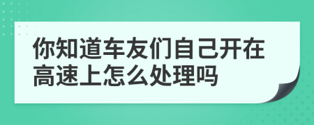 你知道车友们自己开在高速上怎么处理吗