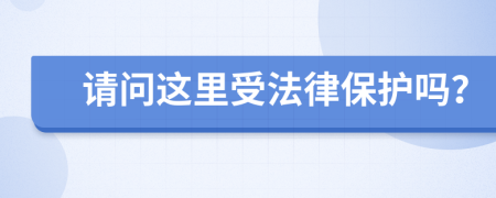 请问这里受法律保护吗？