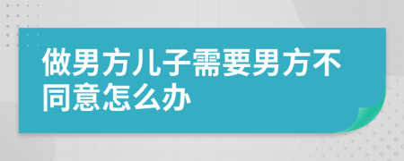 做男方儿子需要男方不同意怎么办
