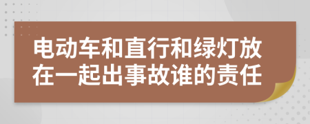 电动车和直行和绿灯放在一起出事故谁的责任