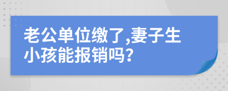 老公单位缴了,妻子生小孩能报销吗？