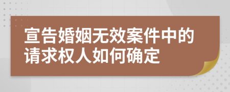 宣告婚姻无效案件中的请求权人如何确定