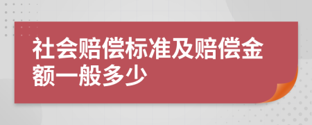 社会赔偿标准及赔偿金额一般多少