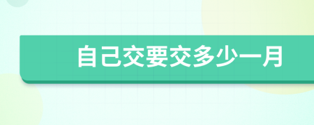 自己交要交多少一月