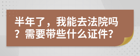 半年了，我能去法院吗？需要带些什么证件？