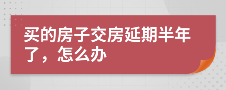 买的房子交房延期半年了，怎么办