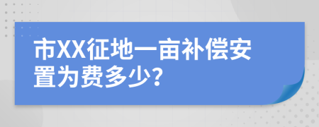 市XX征地一亩补偿安置为费多少？
