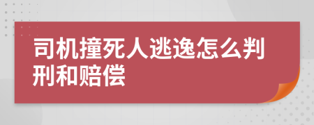 司机撞死人逃逸怎么判刑和赔偿