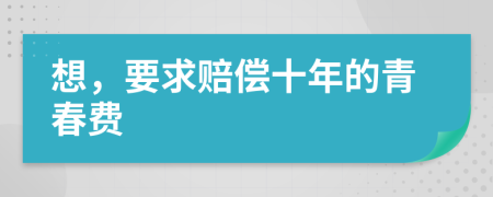 想，要求赔偿十年的青春费