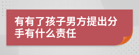 有有了孩子男方提出分手有什么责任