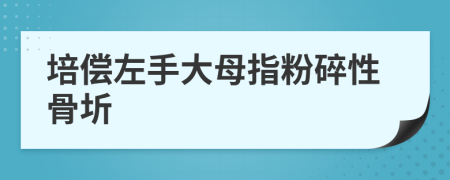 培偿左手大母指粉碎性骨圻