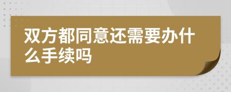 双方都同意还需要办什么手续吗