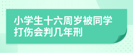 小学生十六周岁被同学打伤会判几年刑