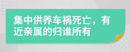 集中供养车祸死亡，有近亲属的归谁所有