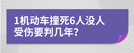 1机动车撞死6人没人受伤要判几年？