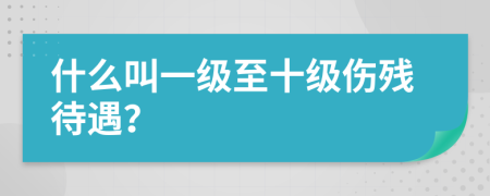 什么叫一级至十级伤残待遇？