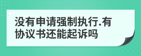 没有申请强制执行.有协议书还能起诉吗