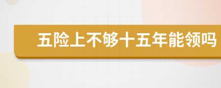 五险上不够十五年能领吗