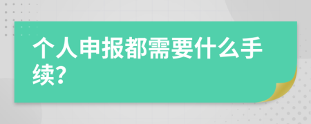 个人申报都需要什么手续？