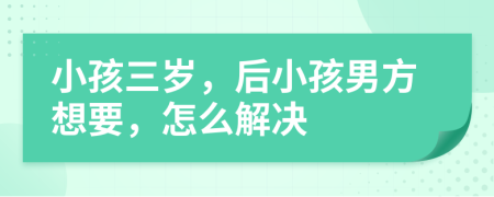 小孩三岁，后小孩男方想要，怎么解决