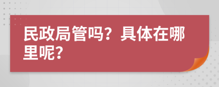 民政局管吗？具体在哪里呢？