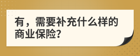 有，需要补充什么样的商业保险？