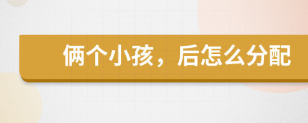 俩个小孩，后怎么分配