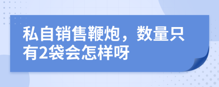 私自销售鞭炮，数量只有2袋会怎样呀