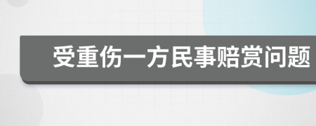 受重伤一方民事赔赏问题