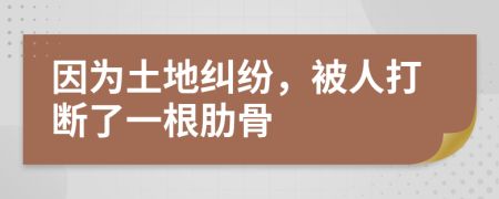 因为土地纠纷，被人打断了一根肋骨