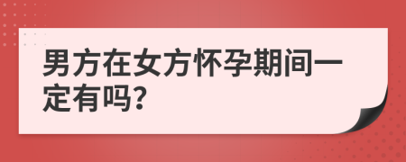 男方在女方怀孕期间一定有吗？