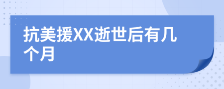 抗美援XX逝世后有几个月