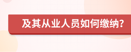 及其从业人员如何缴纳？