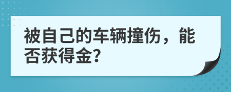 被自己的车辆撞伤，能否获得金？